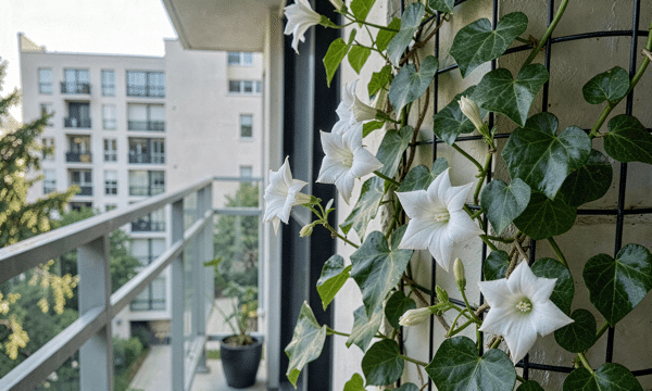 Jasmin étoilé parfumé sur balcon